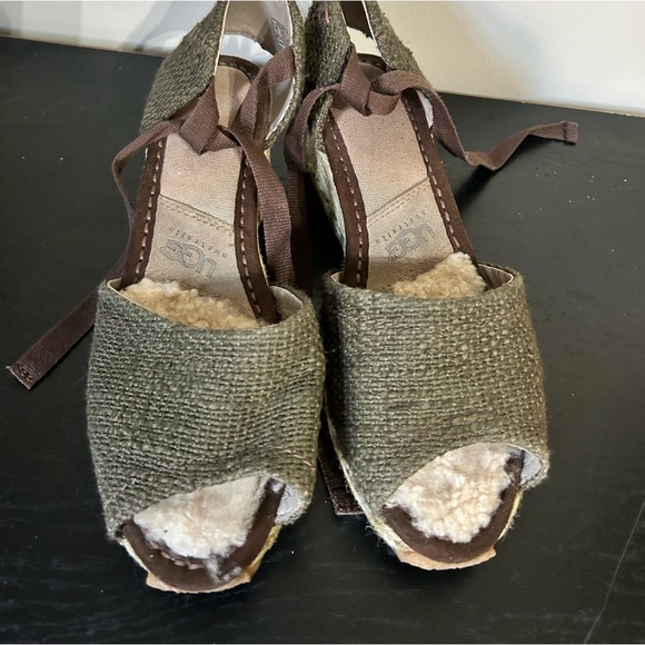UGG Delmar Wedge Peep Toe Espadrille Sandals - Picture 3 of 9